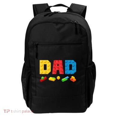 Dad Master Builder Building Bricks Blocks Family Backpack