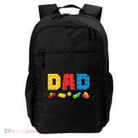 Dad Master Builder Building Bricks Blocks Family Backpack thumb 0