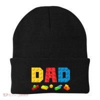 Dad Master Builder Building Bricks Blocks Family Beanie thumb 0