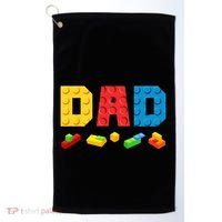 Dad Master Builder Building Bricks Blocks Family Golf Towel thumb 0