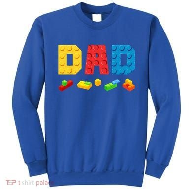 Dad Master Builder Building Bricks Blocks Family Sweatshirt