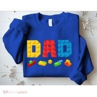 Dad Master Builder Building Bricks Blocks Family Sweatshirt thumb 2