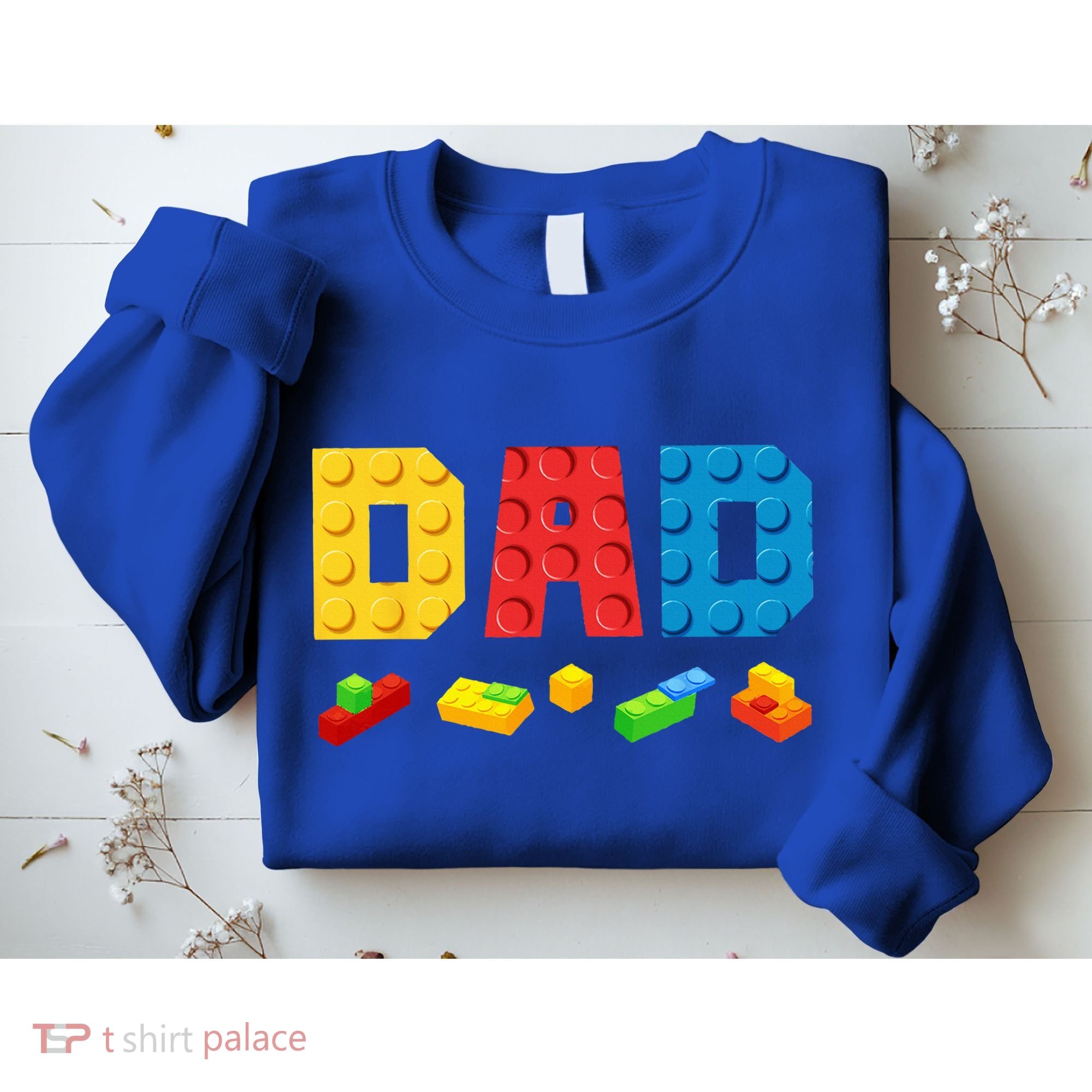 Dad Master Builder Building Bricks Blocks Family Sweatshirt