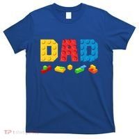 Dad Master Builder Building Bricks Blocks Family T-Shirt thumb 0