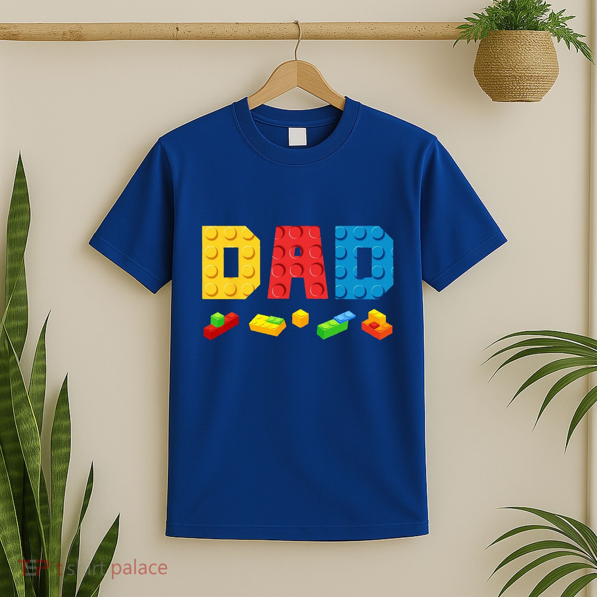 Dad Master Builder Building Bricks Blocks Family T-Shirt