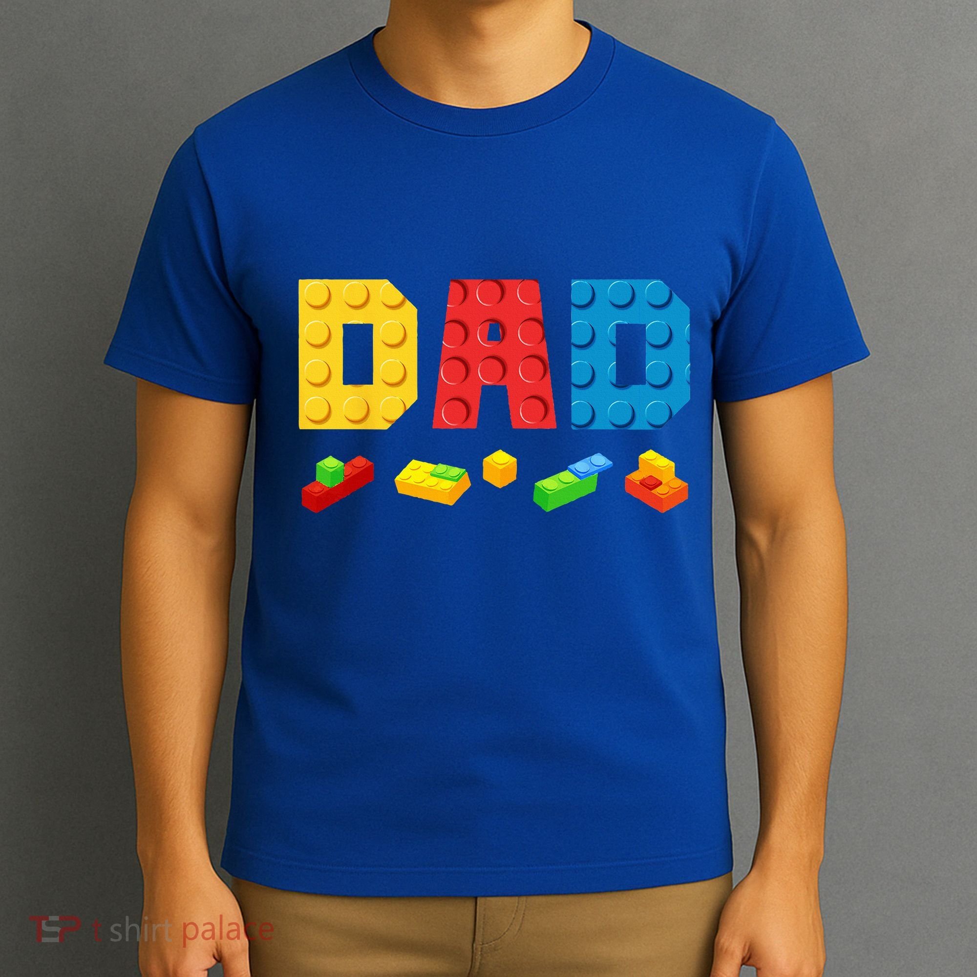 Dad Master Builder Building Bricks Blocks Family T-Shirt
