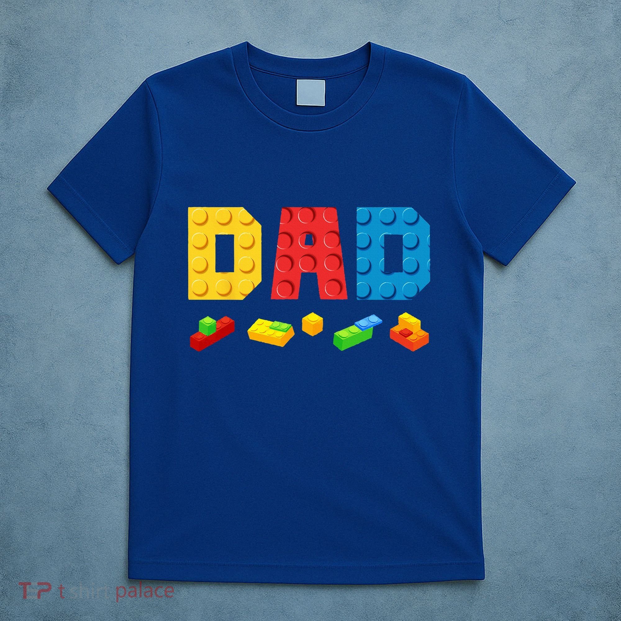 Dad Master Builder Building Bricks Blocks Family T-Shirt