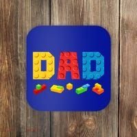 Dad Master Builder Building Bricks Blocks Family Coaster thumb 0