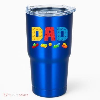 Dad Master Builder Building Bricks Blocks Family Tumbler