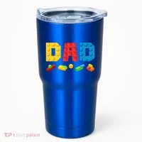 Dad Master Builder Building Bricks Blocks Family Tumbler thumb 0