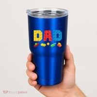 Dad Master Builder Building Bricks Blocks Family Tumbler thumb 2