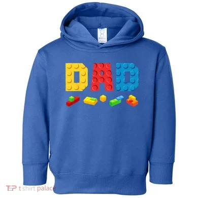 Dad Master Builder Building Bricks Blocks Family Toddler Hoodie