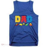Dad Master Builder Building Bricks Blocks Family Tank Top thumb 0
