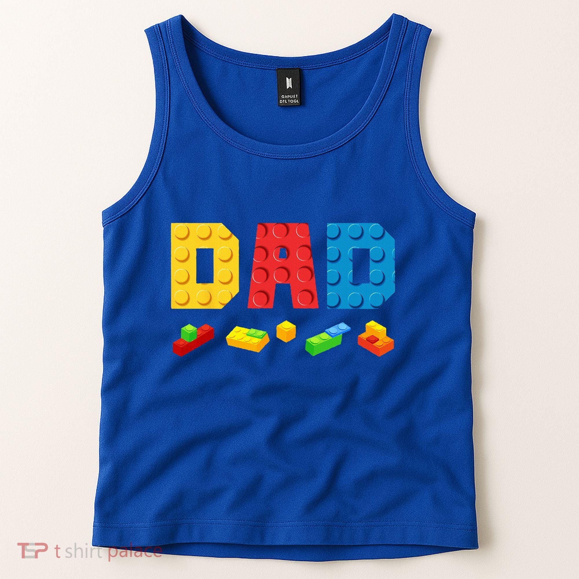 Dad Master Builder Building Bricks Blocks Family Tank Top