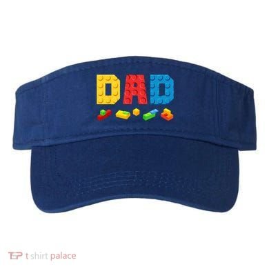 Dad Master Builder Building Bricks Blocks Family Visor