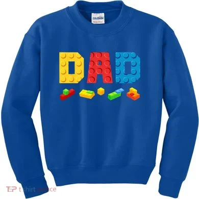 Dad Master Builder Building Bricks Blocks Family Kids Sweatshirt