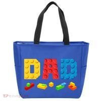Dad Master Builder Building Bricks Blocks Family Tote Bag thumb 0
