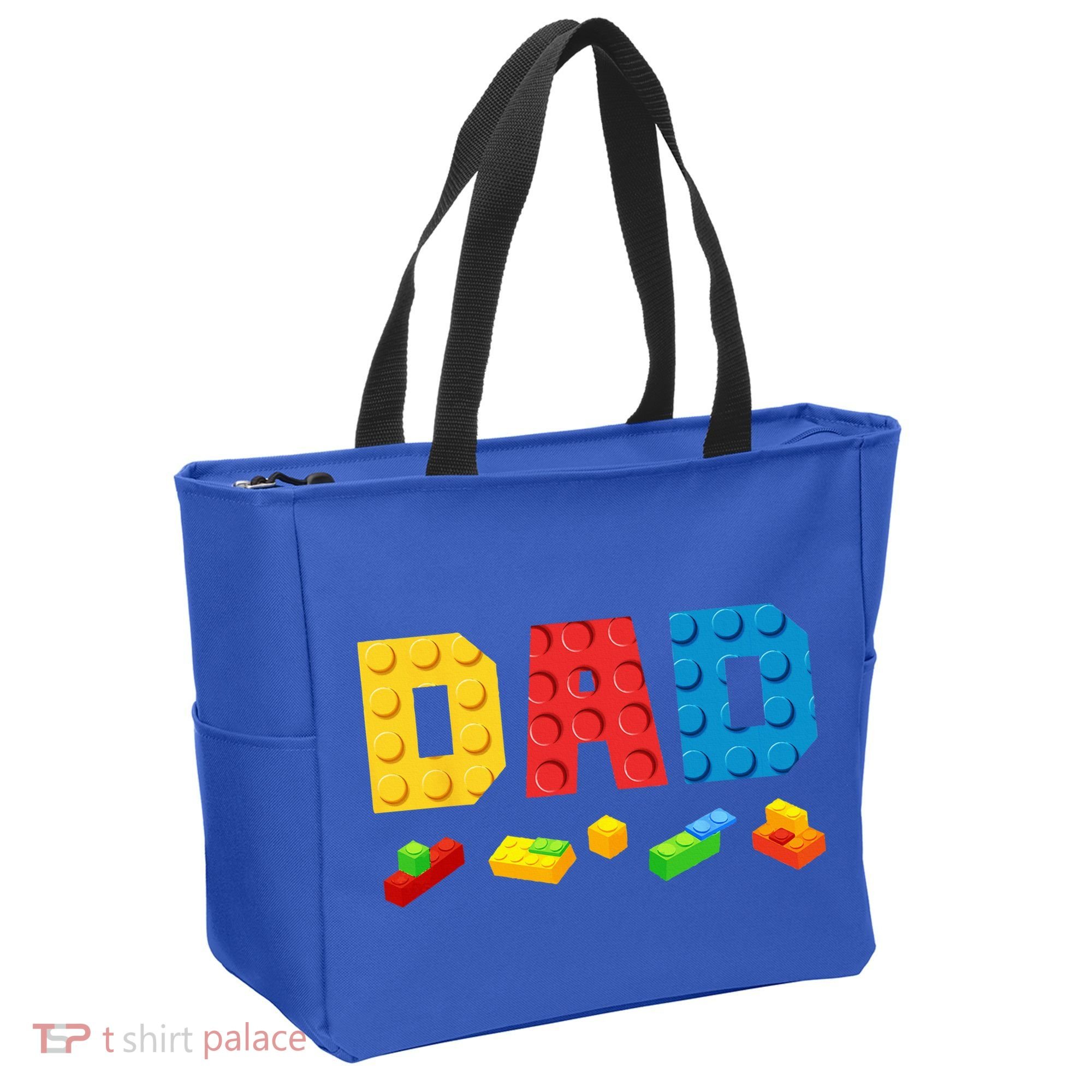 Dad Master Builder Building Bricks Blocks Family Tote Bag