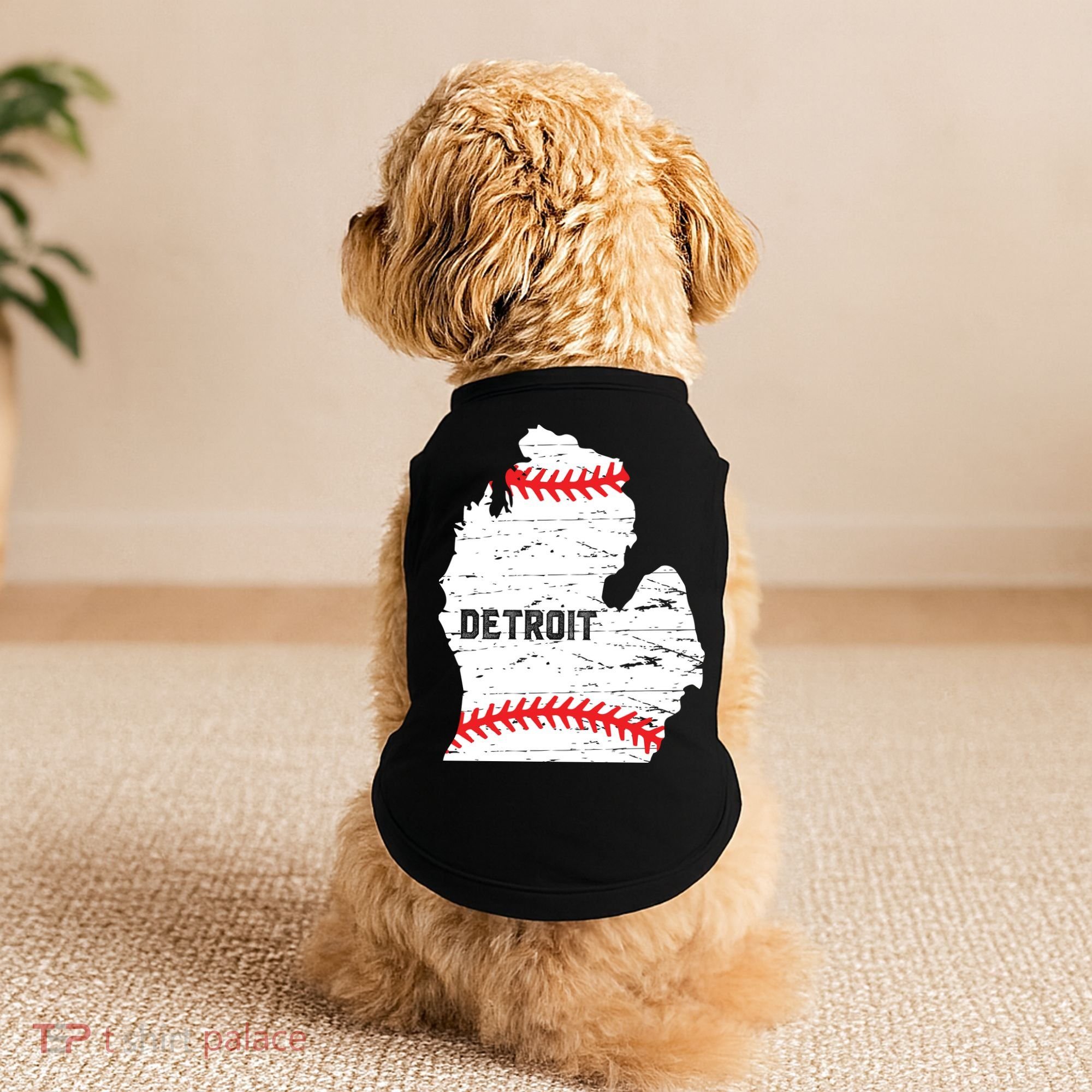 Detroit Michigan Baseball Doggie Tank