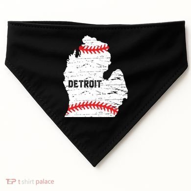 Detroit Michigan Baseball USA-Made Doggie Bandana