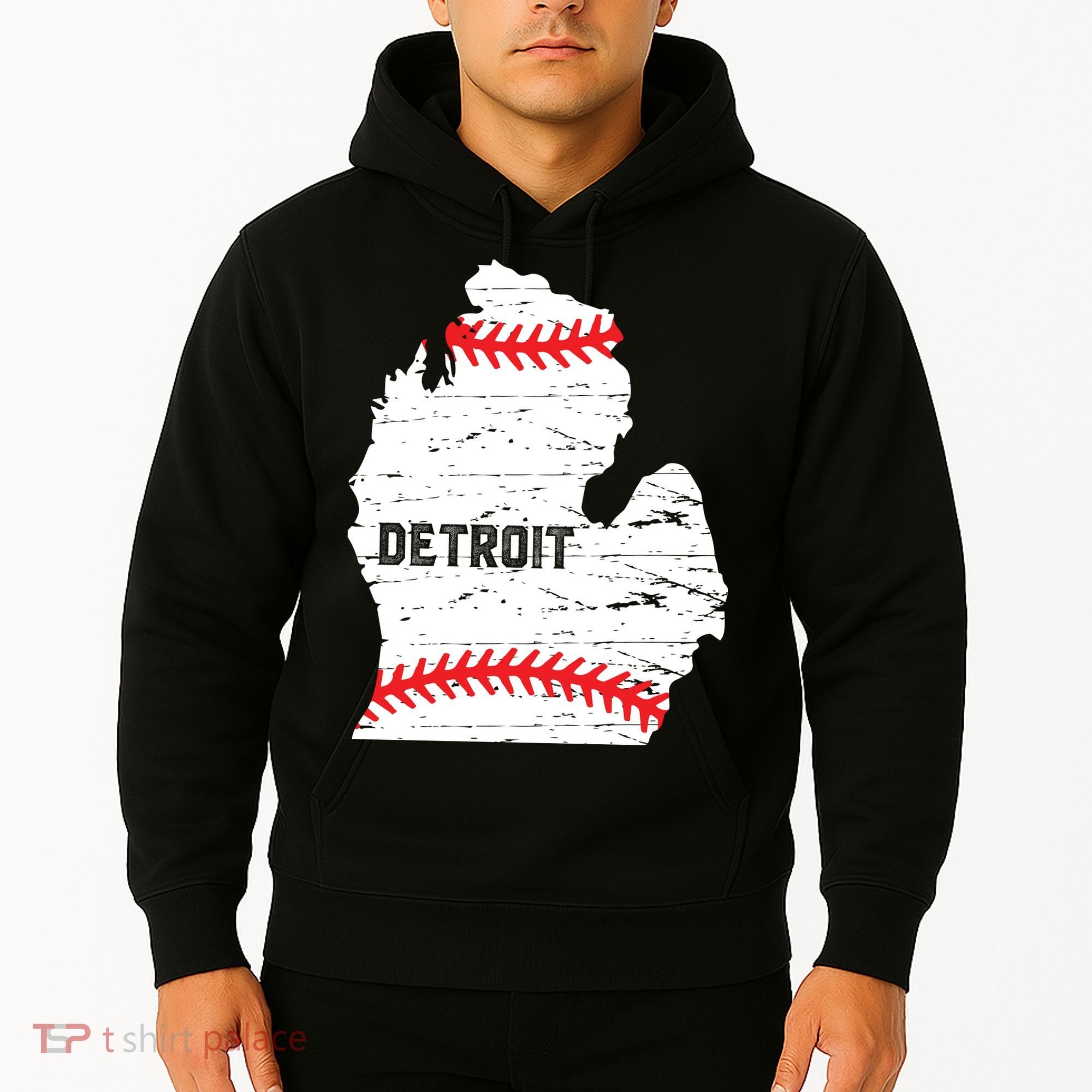 Detroit Michigan Baseball Hoodie