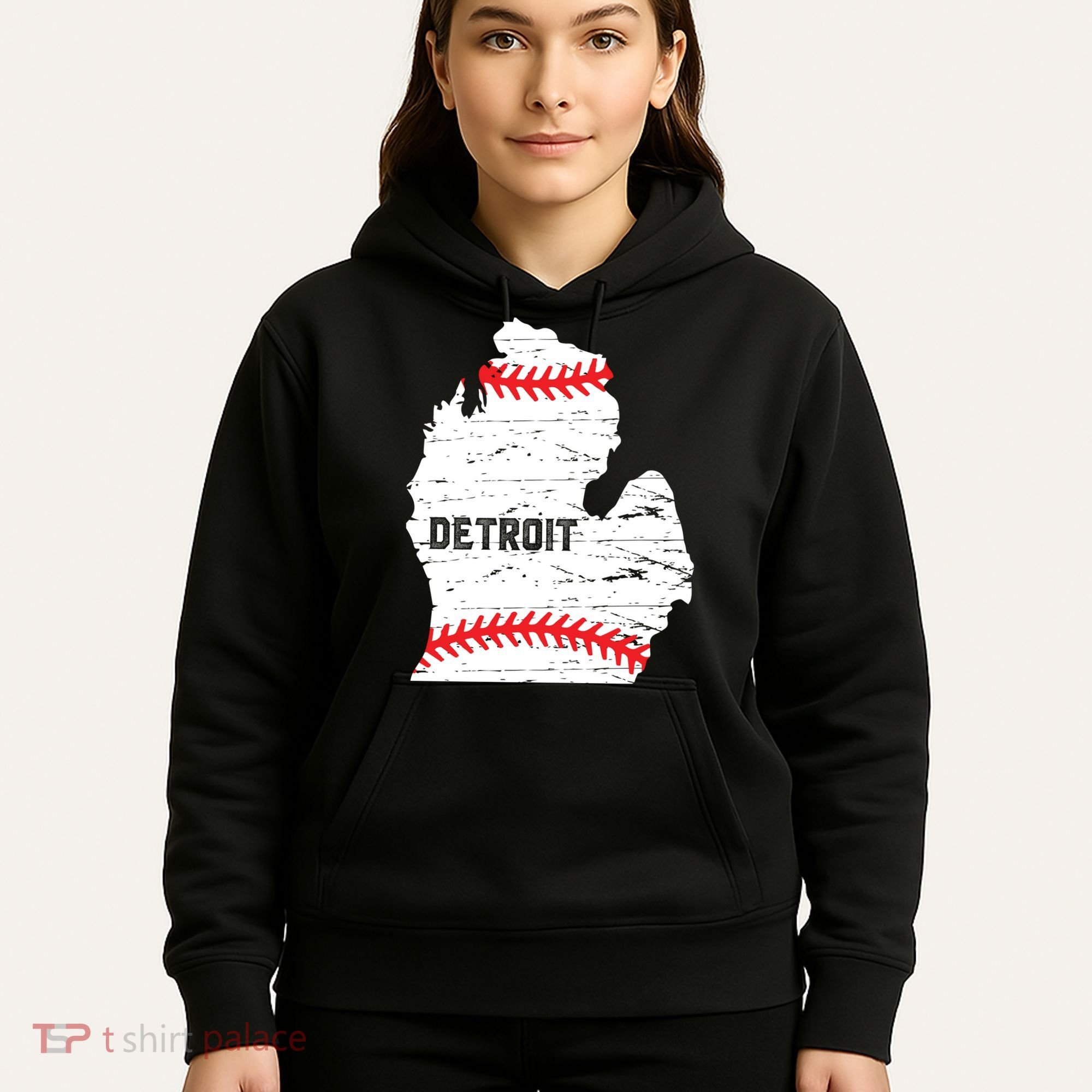Detroit Michigan Baseball Hoodie