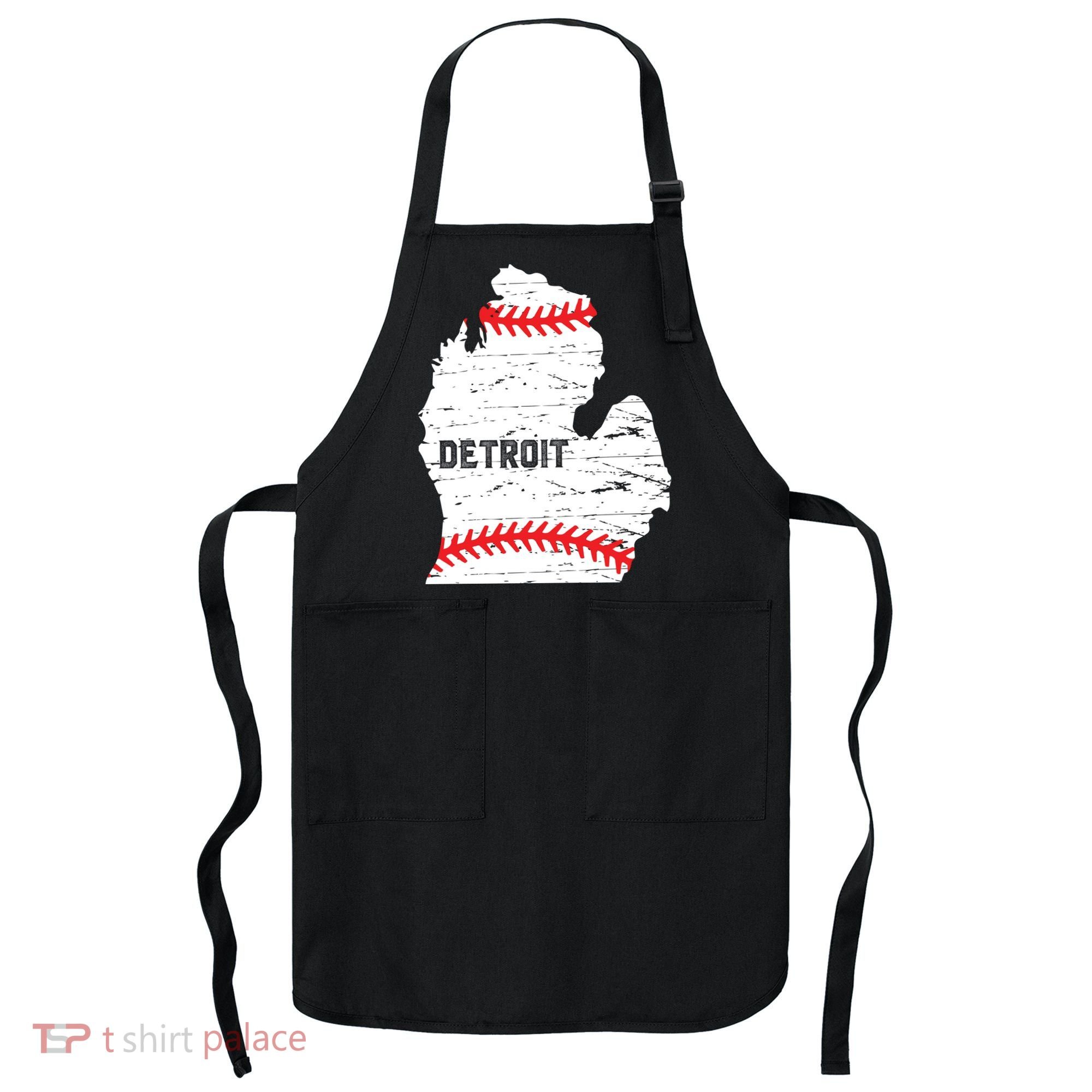 Detroit Michigan Baseball Apron