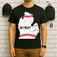 Detroit Michigan Baseball T-Shirt thumb 6