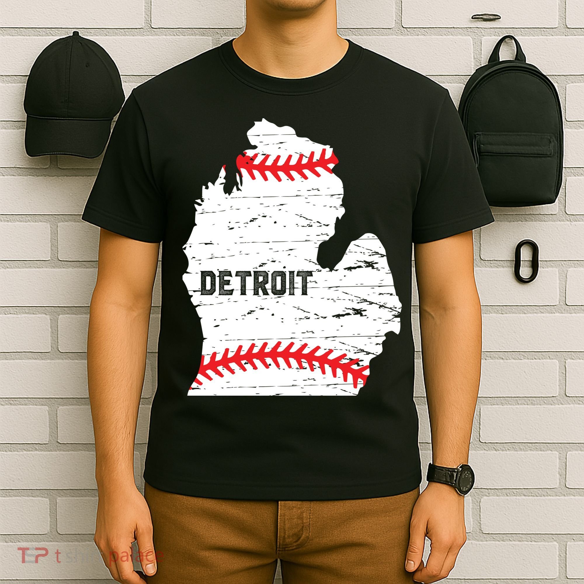 Detroit Michigan Baseball T-Shirt