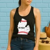 Detroit Michigan Baseball Women's Tank Top thumb 2