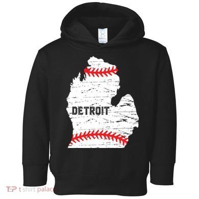 Detroit Michigan Baseball Toddler Hoodie