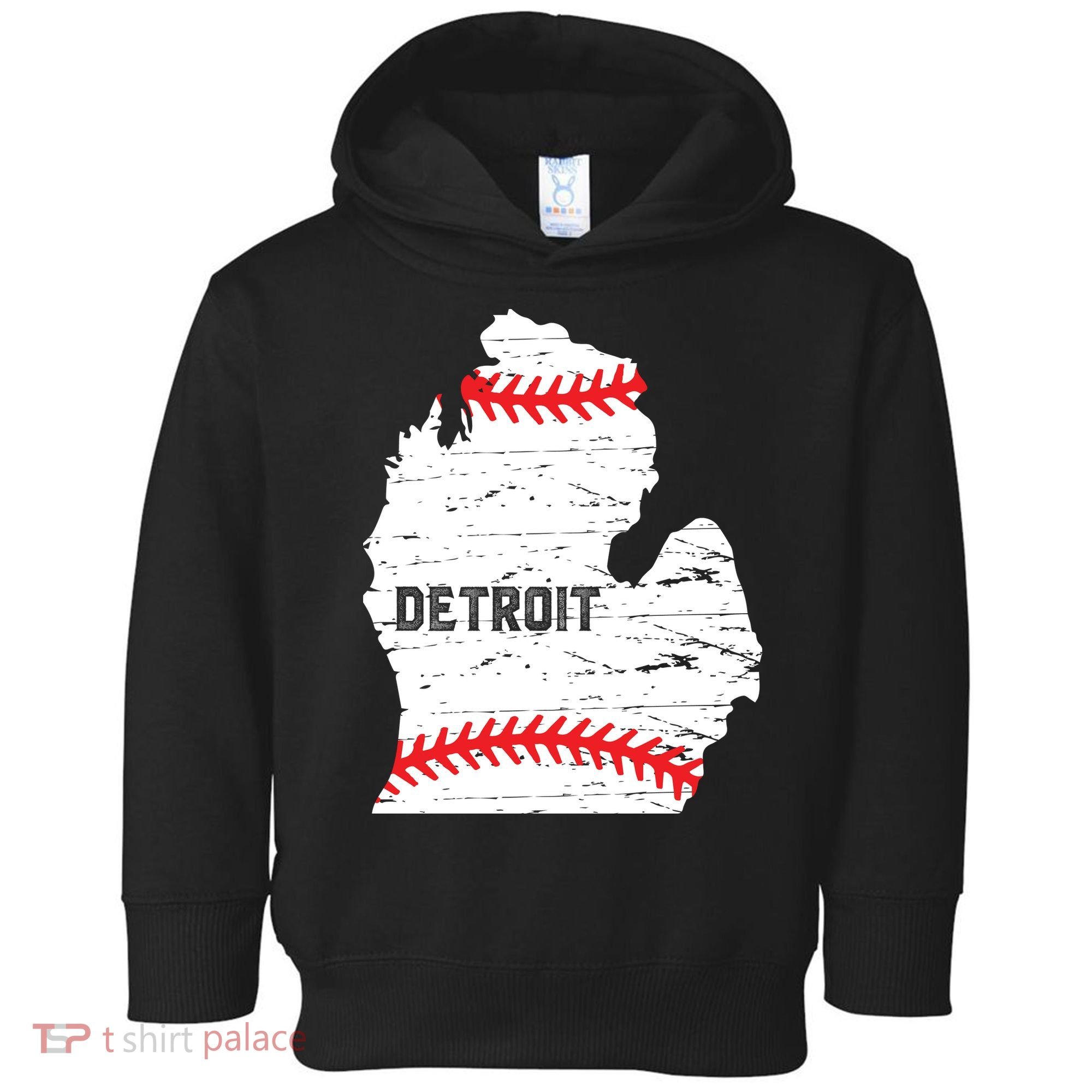 Detroit Michigan Baseball Toddler Hoodie