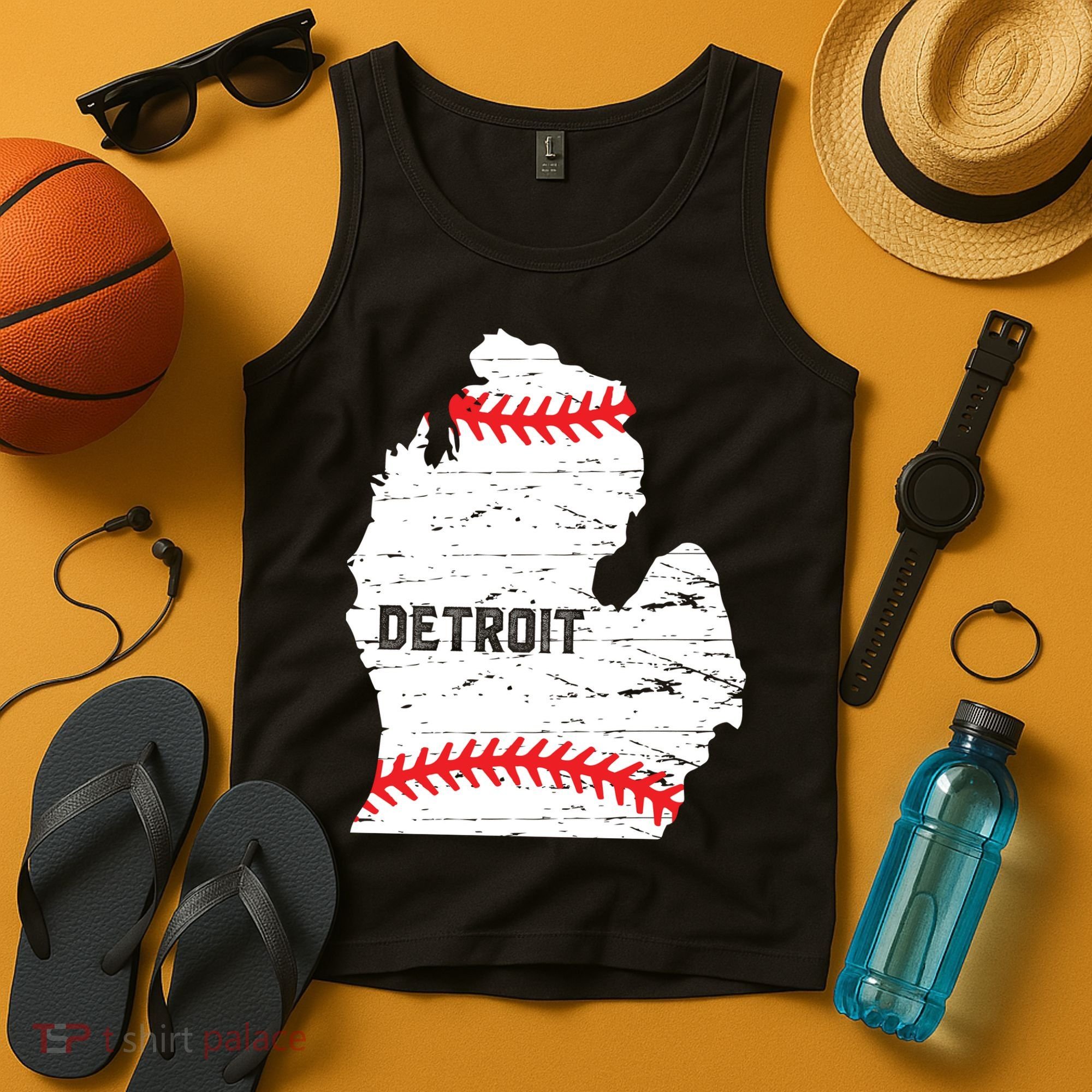Detroit Michigan Baseball Tank Top