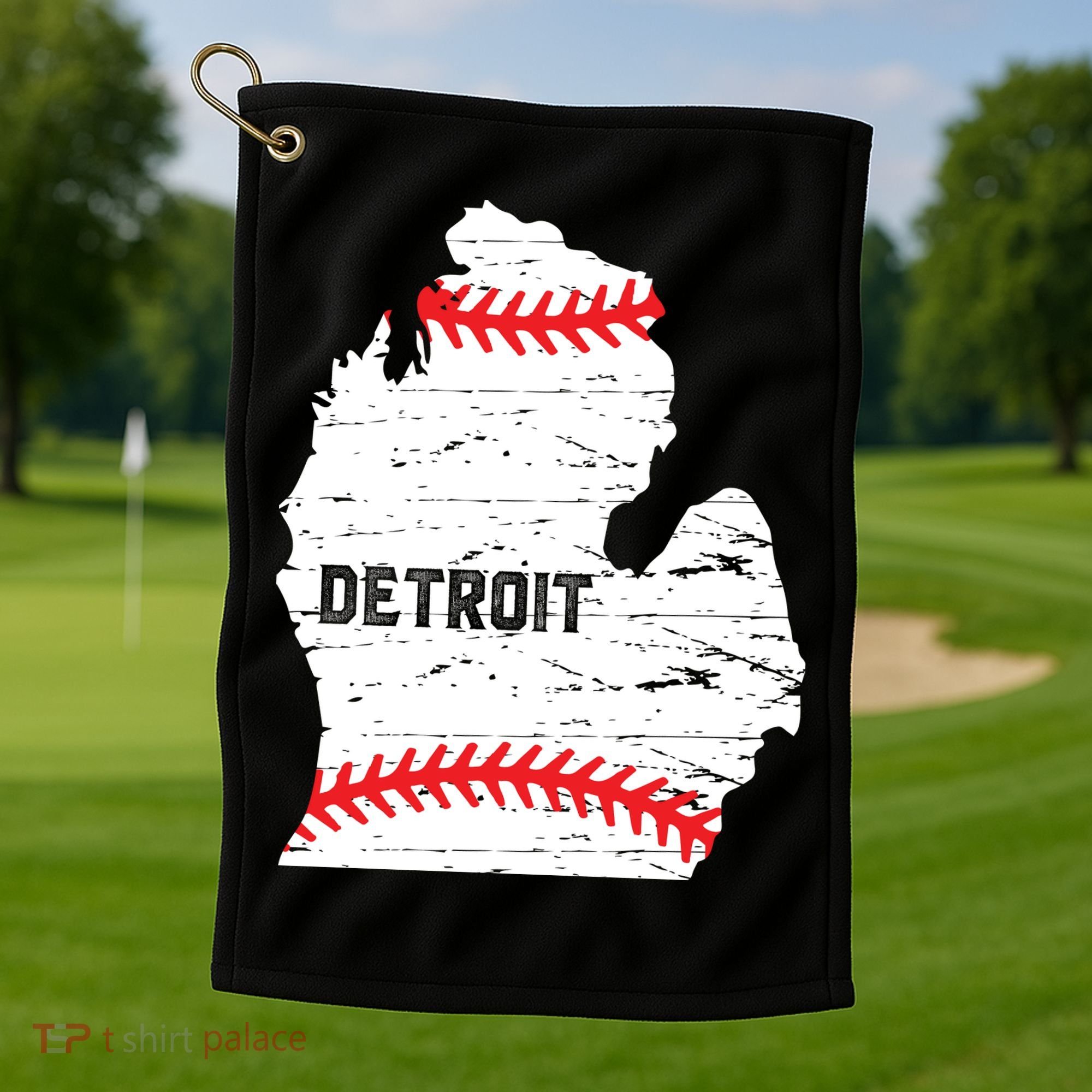 Detroit Michigan Baseball Golf Towel