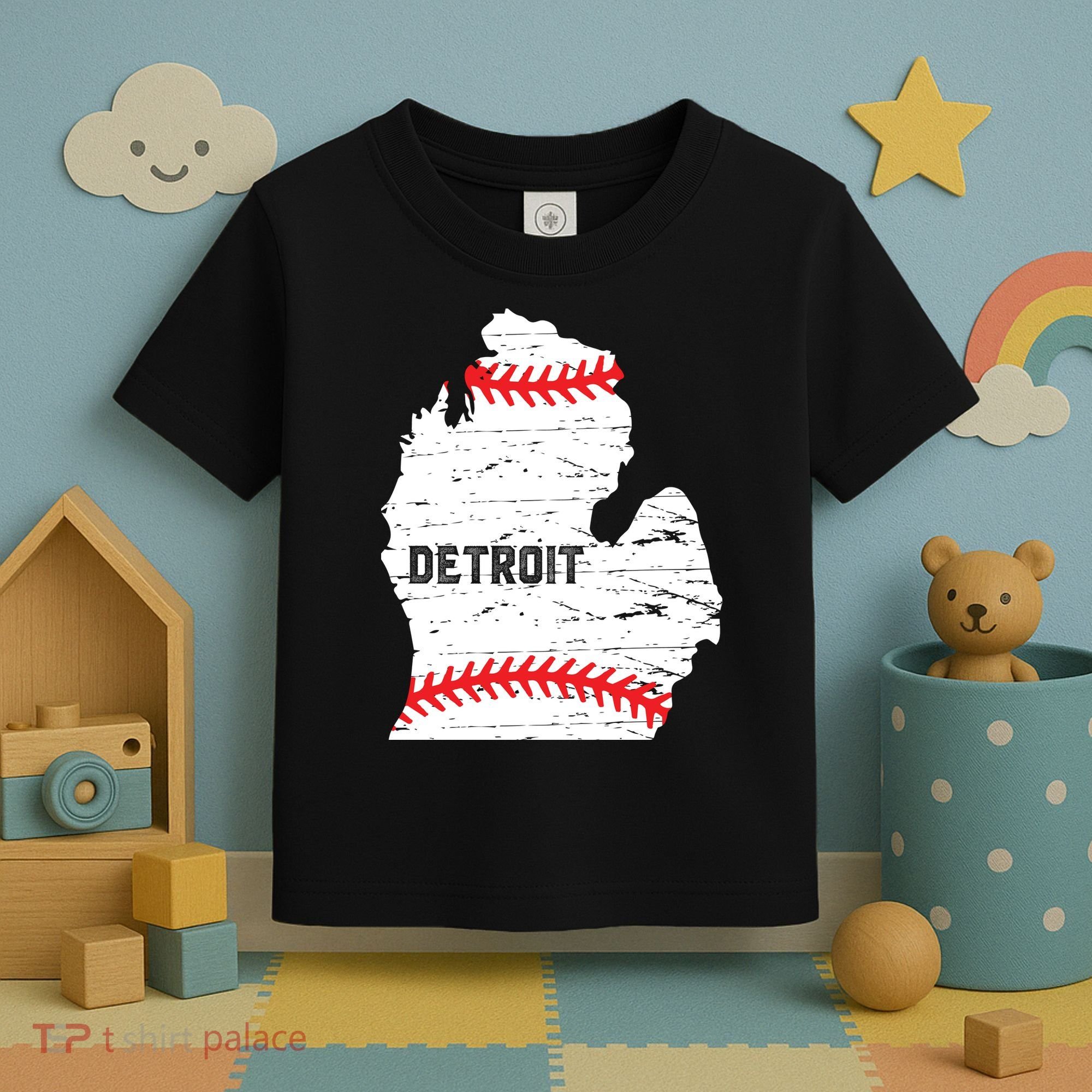 Detroit Michigan Baseball Toddler T-Shirt