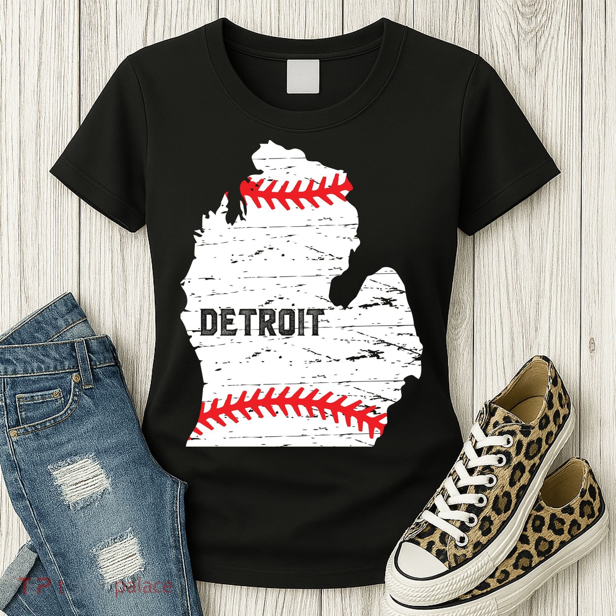 Detroit Michigan Baseball Women's T-Shirt