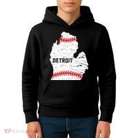 Detroit Michigan Baseball Kids Hoodie thumb 4