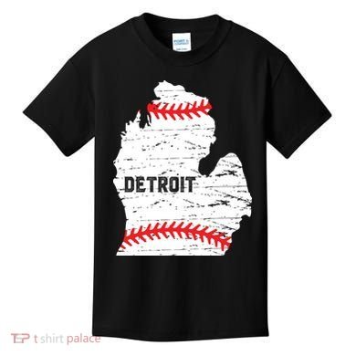 Detroit Michigan Baseball Kids T-Shirt