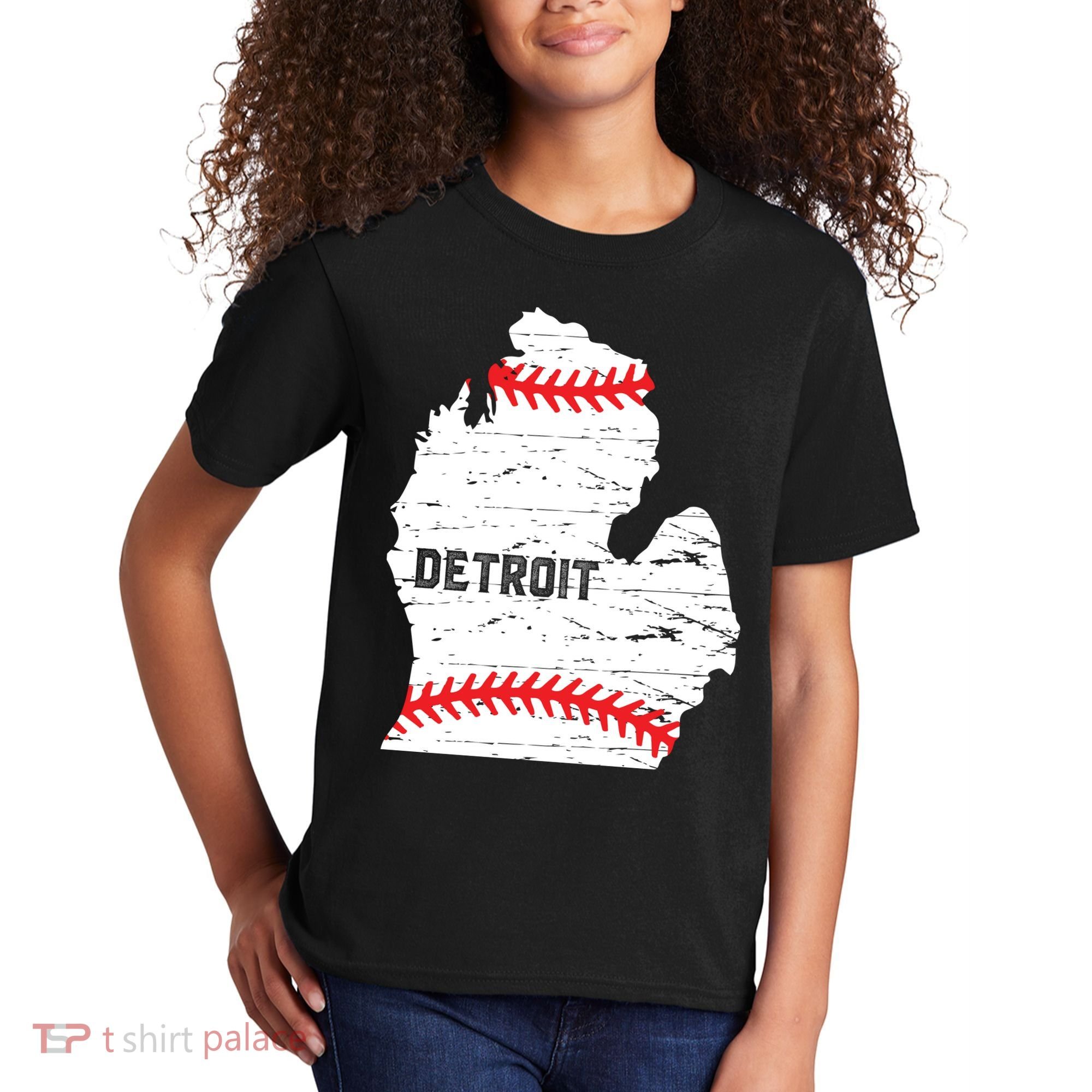 Detroit Michigan Baseball Kids T-Shirt