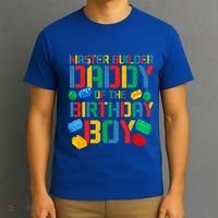 Daddy Master Builder Building Bricks Blocks Family Parents Gift T-Shirt thumb 3