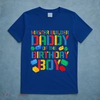 Daddy Master Builder Building Bricks Blocks Family Parents Gift T-Shirt thumb 5