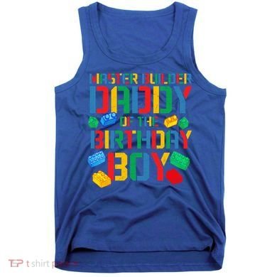 Daddy Master Builder Building Bricks Blocks Family Parents Gift Tank Top