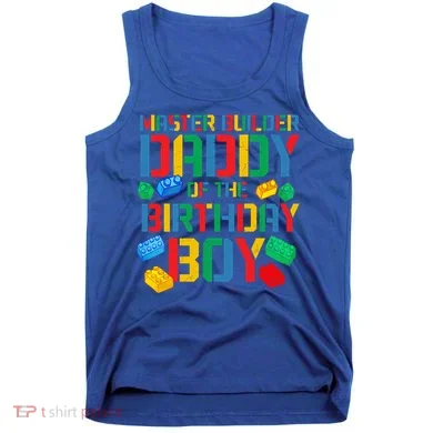 Daddy Master Builder Building Bricks Blocks Family Parents Gift Tank Top