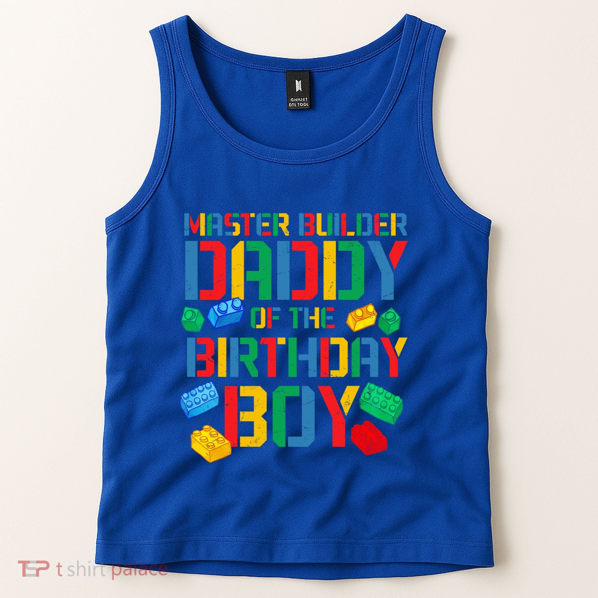 Daddy Master Builder Building Bricks Blocks Family Parents Gift Tank Top