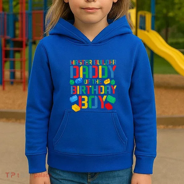 Daddy Master Builder Building Bricks Blocks Family Parents Gift Kids Hoodie