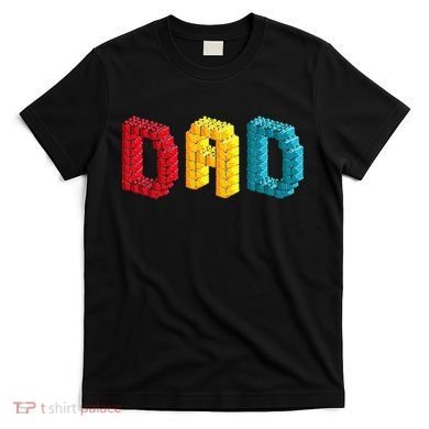 Dad Master Builder Building Bricks Blocks Family Set Parents T-Shirt