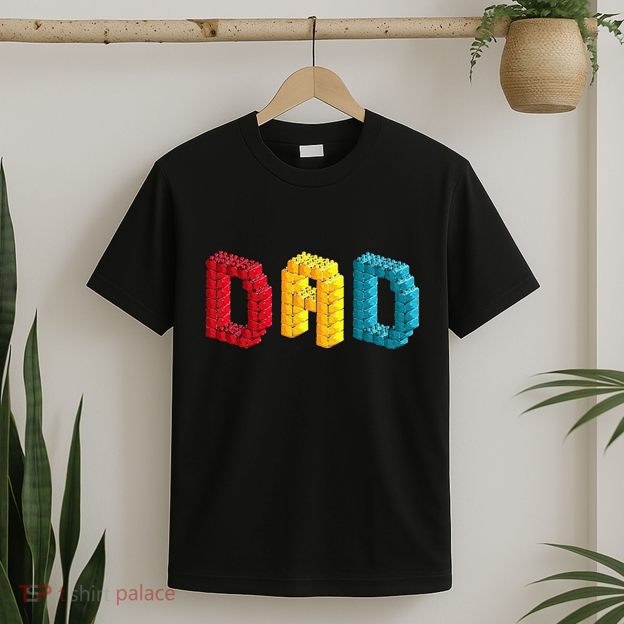 Dad Master Builder Building Bricks Blocks Family Set Parents T-Shirt