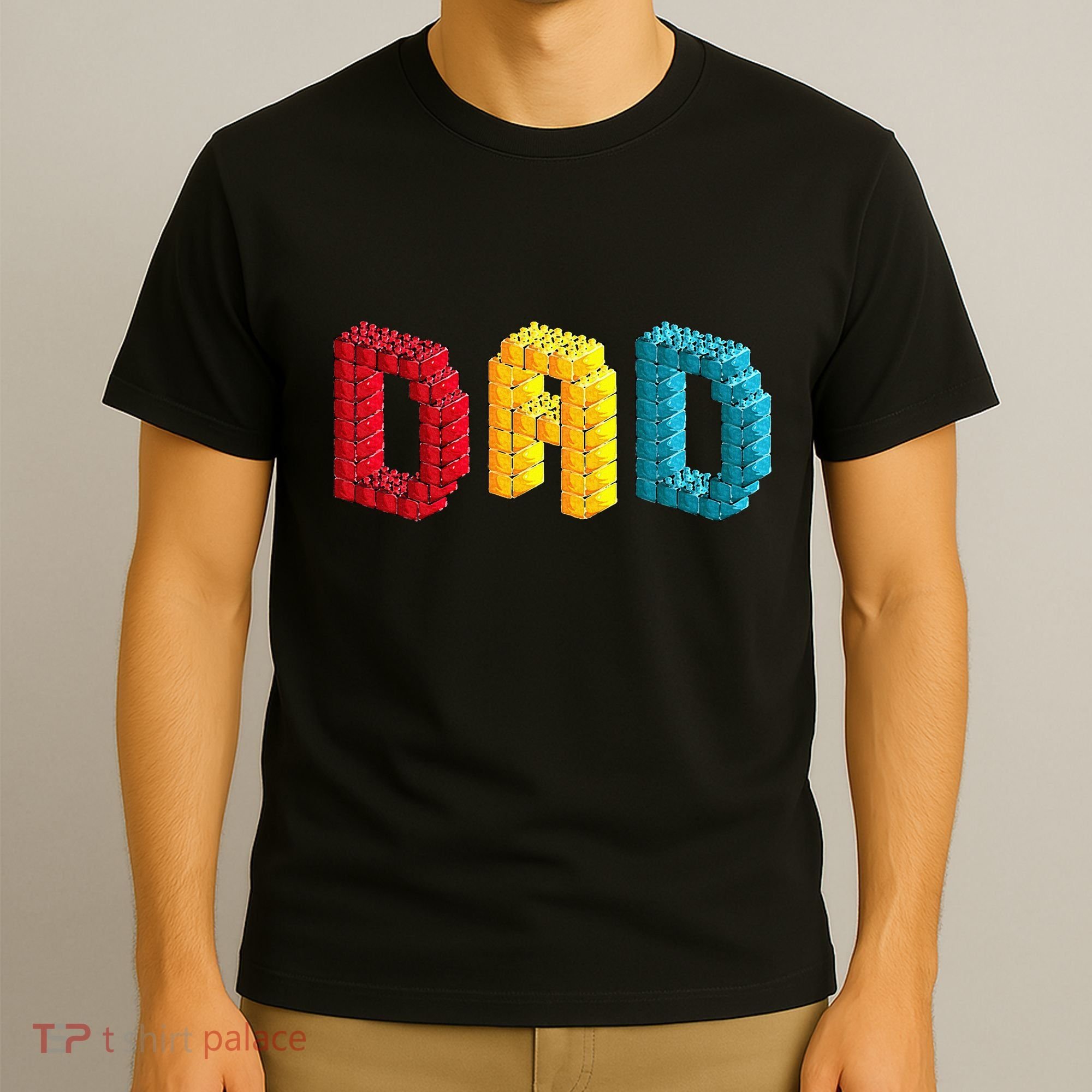 Dad Master Builder Building Bricks Blocks Family Set Parents T-Shirt