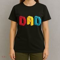 Dad Master Builder Building Bricks Blocks Family Set Parents T-Shirt thumb 4