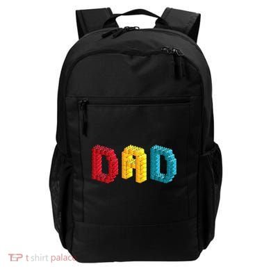 Dad Master Builder Building Bricks Blocks Family Set Parents Backpack